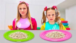 Nastya and Maggie take care of their sister - Video series for kids