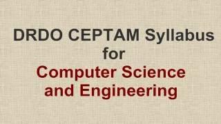 DRDO CEPTAM Syllabus for Computer Science and Engineering