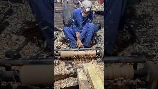 Amazing technique of 90 years old man wood cot foot making process #shorts #handmade #skills