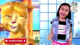 Maia and Marga Funny Talking Tom Ginger  Funny Try Not To Laugh EP 01