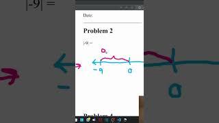 The Absolute Value of -9 #math #numbers #absolutevalue