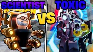 SCIENTIST MECH VS TOXIC UPGRADED TITAN CAMERAMAN! (Toilet Tower Defense)!