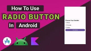 How to create Radio Button In Android Studio using Kotlin