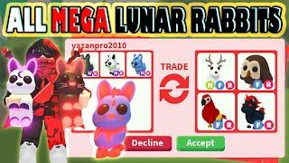 I TRADED ALL NEW MEGA LUNAR RABBITS  IN ADOPT ME LUNAR UPDATE ROBLOX