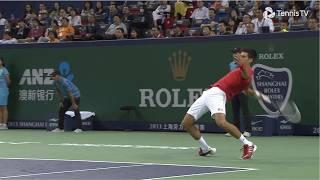 The strangest game of Novak Djokovic's career. He lost the control of his body (Shanghai 2013)