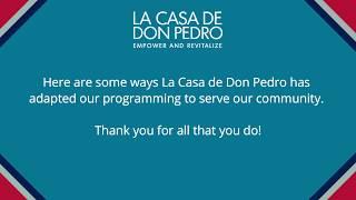La Casa Virtual Town Hall 5.20.2020 Video
