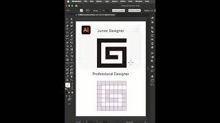 Junior Designer vs Professional Designer Graphic Designer #shorts #illustrator #logo #logodesign