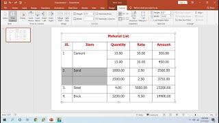 Shortcut Key to Merge Table & Insert Rows in PowerPoint