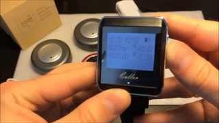 System setup: Watch calling receiver ZJ 41E. wireless call system. Waiter calling system