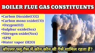 BOILER FLUE GAS CONSTITUENTS||CO2||SOX||NOX||SPM||CO|| H2O||BOILER GASES||बॉयल में फ्लूगैसों के घटक