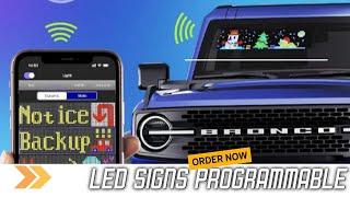 Programmable LED Sign Custom Text Pattern Animation Scrolling LED Display for Car Store Party