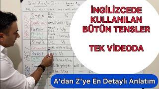 İNGİLİZCE BÜTÜN TENSLER. (Tek Video) İNGİLİZCE TENSLER ve ZAMANLAR. TENSES IN ENGLISH.