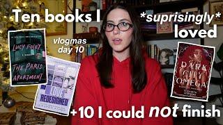 10 books I loved in 2024 and 10 books I dnf'd in 2024  [vlogmas day 10]