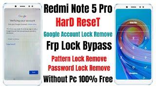 Xiaomi Redmi Note 5 Pro Google Account Frp Bypass l Hard Reset l Pattern Lock l Password Lock Remove