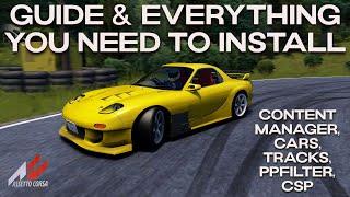 Assetto Corsa Complete Guide 2023 - CM,CSP, PPFilter, Tracks, Cars Mod - Install & Uninstall