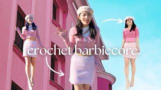 i crocheted a Barbiecore outfit (in 4 days)