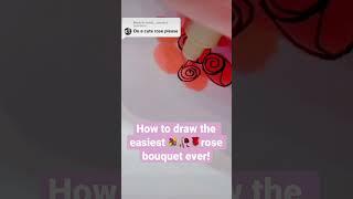 How to draw the easiest rose    ever!