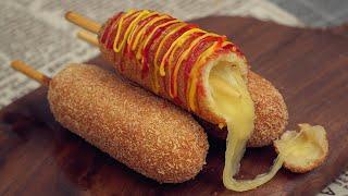 Mozzarella Cheese Corn Dog Recipe [Korean Street Food]