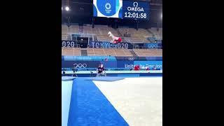 Triple Pike Sato by Nikush Karus Tokyo Olympics Gymnastics podium training.