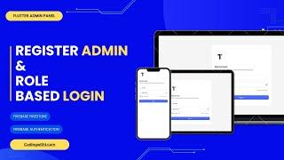 Admin Registration & Login | Role based Authentication | Flutter Firebase Authentication