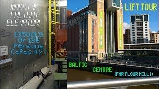 The BALTIC Centre in Gateshead || LIFT TOUR (Massive freighter and awesome glass lifts!)