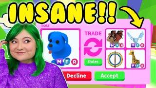 HOW TO TRADE THE *MOST VALUABLE* PET in ADOPT ME ROBLOX! *MEGA BLUE DOG* Trade Proofs & Worth!