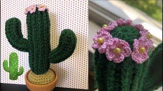 МК:  КАКТУС КРЮЧКОМ   CROCHET CACTUS