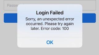 iPhone Facebook Says An Unexpected Error Occurred Please Try Again Later Error Code 100 iOS 14.6