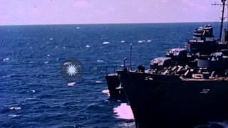 U.S. Fleet fueling support for Task Force 58 in Operation Forager June-Nov. 1944. HD Stock Footage