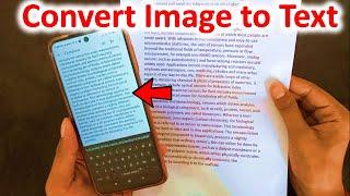 How to Convert Image into Text in Mobile | Hard copy to text