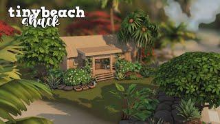 tiny beach shack  | the sims 4 speed build | no cc