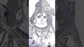 #Ardanarishwara #lord shiva##drawing #kidsart by #chetan