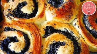 Russian Poppy Seed Buns Recipe | (Bulochki) | Вкусные булочки с маком