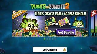 TIGER GRASS! New Plant - New Epic Quest! | Plants vs Zombies 2 Gameplay