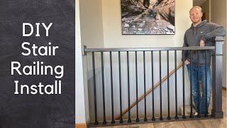 Montaż balustrady schodowej DIY | Tralki metalowe | Nowoczesny