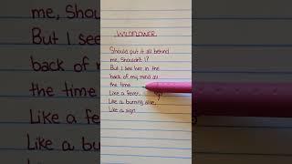 WILDFLOWER lyrics by Billie Eilish! #billieeilish #songlyrics #lyrics #trend #music #wildflower