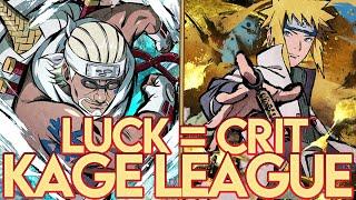 LUCK = HIGHER CRIT CHANCE IN KAGE LEAGUE?! 50 BRAVERY SPEED BOOST! | Naruto Ultimate Ninja Blazing