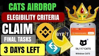 Cats Airdrop Claim | Final Tasks For Withdraw And Sell - Listing Date Confirmed - Telegram AIRDROP