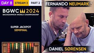 Backgammon World Championship 2024 - DAY 8, Stream 3 P2 - Super Jackpot Semifinals