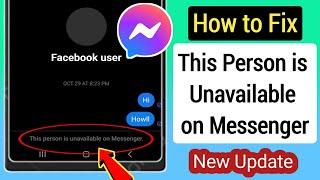 How to Fix This Person is Unavailable on Messenger Error ! (New Update)