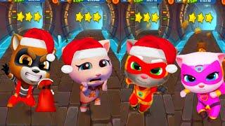 Talking tom gold  run Говорящий Том бег за золотом vs новый Город героев