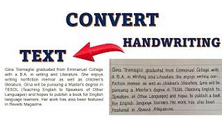 How to Convert Handwriting To Text || Google Docs Tutorial 2021 ||