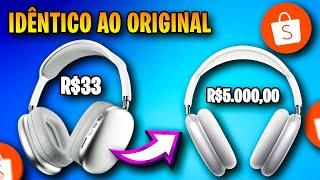 AirPods Max da Shopee   IDÊNTICO ao ORIGINAL? Fone Headphone Bluetooth P9 vale a pena?