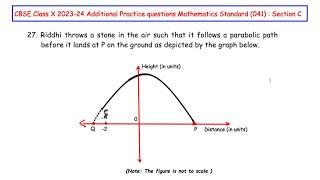 Q27 - Riddhi throws a stone in the air such that it follows a parabolic path before it lands at P