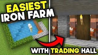 EASIEST ULTIMATE IRON FARM 1.21 Minecraft Bedrock!