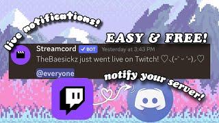 How to add a LIVE ON TWITCH notification on your discord channel!