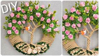 What a beauty! Home decor idea made from cardboard and jute cord