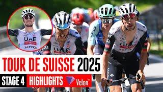 EPIC solo breakaway ️ Tour de Suisse 2025 Stage 4 Highlights