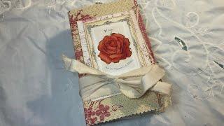 Fabric covered vintage lady junk journal FREE SHIPPING OFFER