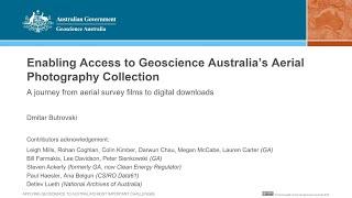 Enabling Access to Geoscience Australia’s Aerial Photography Collection